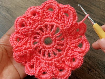 Wow???? Super easy Crochet Knitting motif making flower pattern