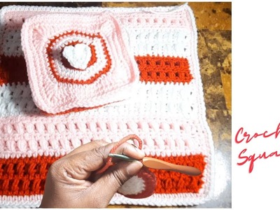 Yr3: Design 95 | Crochet Motifs Pattern | How to Crochet a Granny Square | Crochet a Small Heart