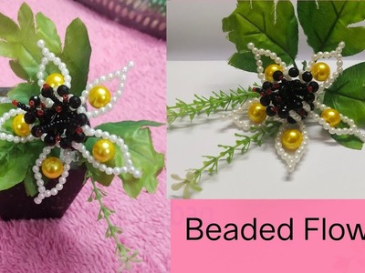 Beaded flower.flower making.putir ful.পুতির ফুল.beads work