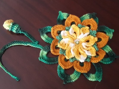 Crochet 3D Flower Motif for any Pattern (Left Handed)