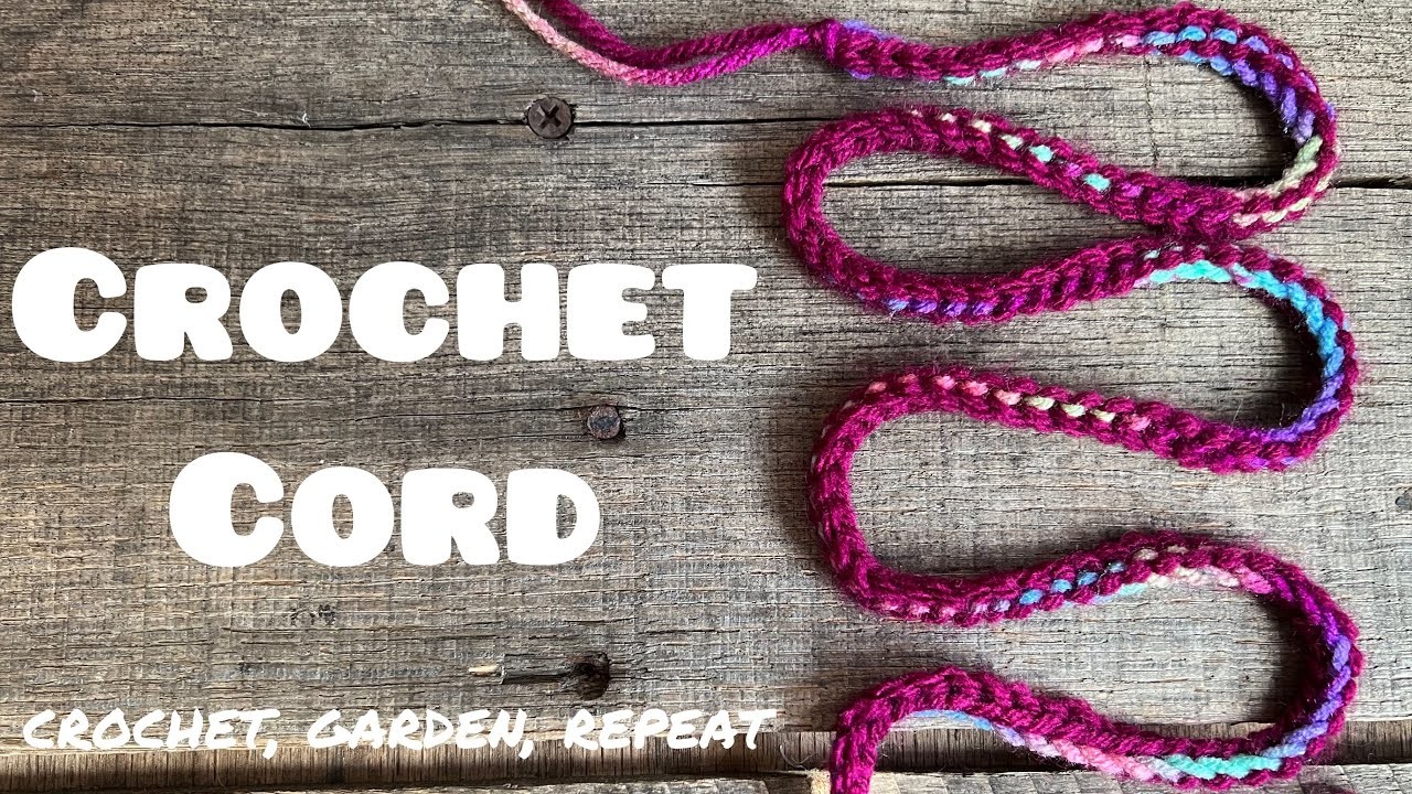 Crochet Cord (Crochet Purse Strap) ???? Crochet, Garden, Repeat