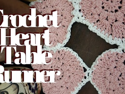 Crochet Heart Table Runner