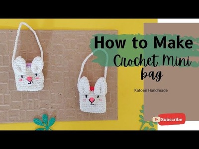 Crochet mini bag | Bunny bag | Crochet for beginner | Doll Accesories |Crochet tutorial