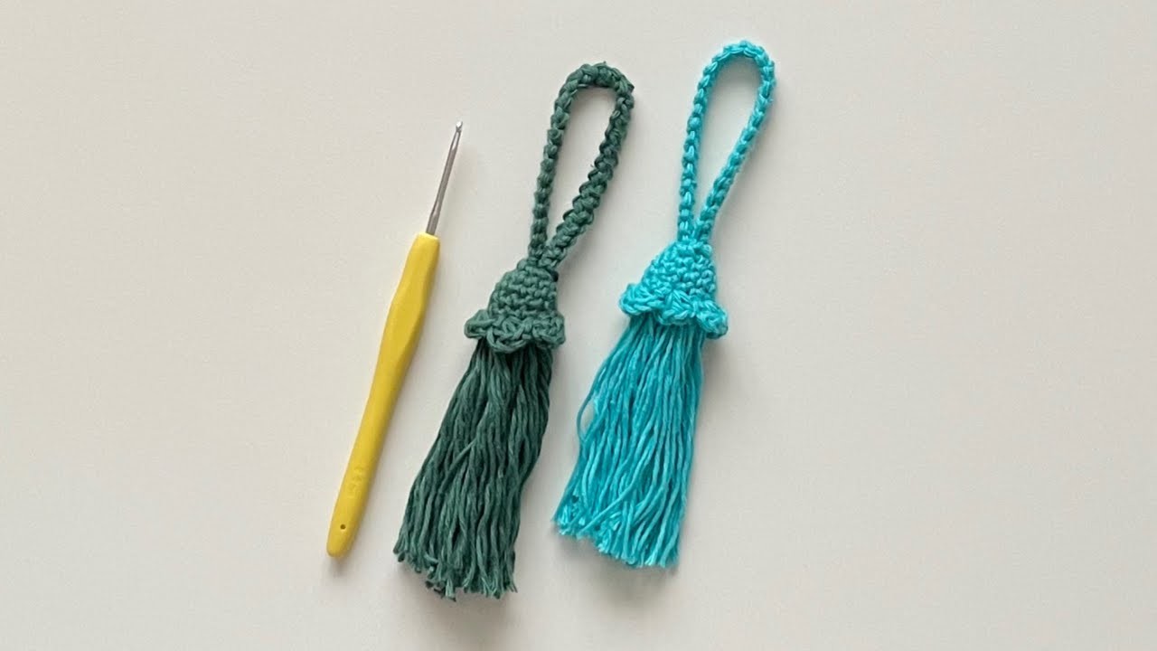 Crochet - Tassel Keychain.Keyring - Fringe Keychain.Keyring - Beginners Friendly Pattern