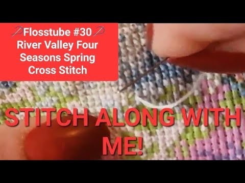 FLOSSTUBE #30 CROSS STITCH.STITCH ALONG WITH ME???? #crossstitch #flosstube #crossstitching