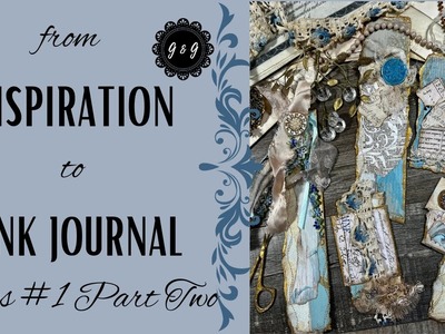 From INSPIRATION to JUNK JOURNAL????! Series No. 1 Part Two - TALL GRUNGY WALLPAPER TAGS!