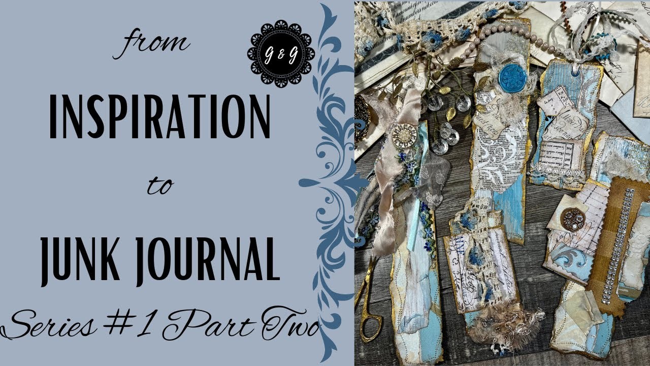 From INSPIRATION to JUNK JOURNAL????! Series No. 1 Part Two - TALL GRUNGY WALLPAPER TAGS!