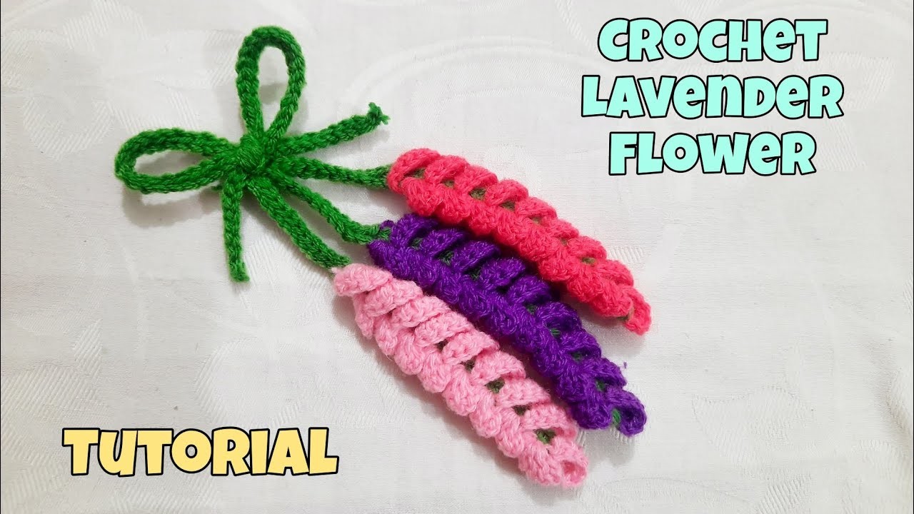 How to A Crochet Lavender Flower Tutorial | Crochet Flower