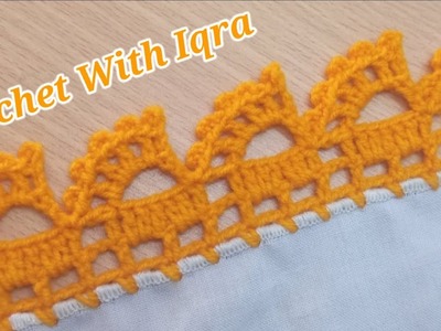 How to make crochet lace designs. very easy tutorial by @crochetwithiqra5443