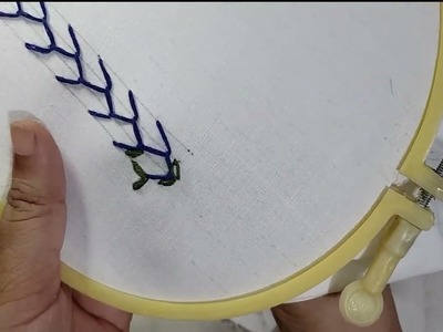 How to make double fly stitch | fly stitch uses | fly stitch tutorial | fly stitch embroidery
