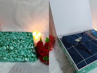 How to make shirt box | shirt hamper for him | Valentine gift
