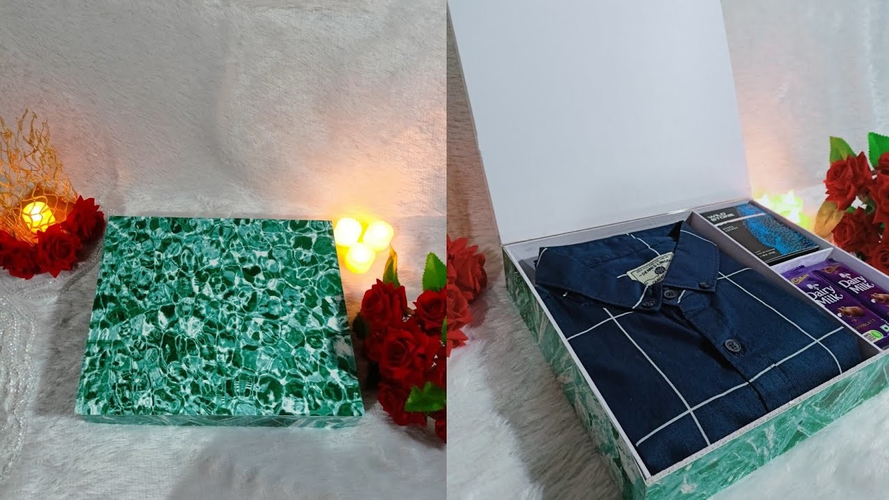 How to make shirt box | shirt hamper for him | Valentine gift
