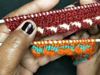 Knitting a Beautiful Broder Design For Ladies & Kids