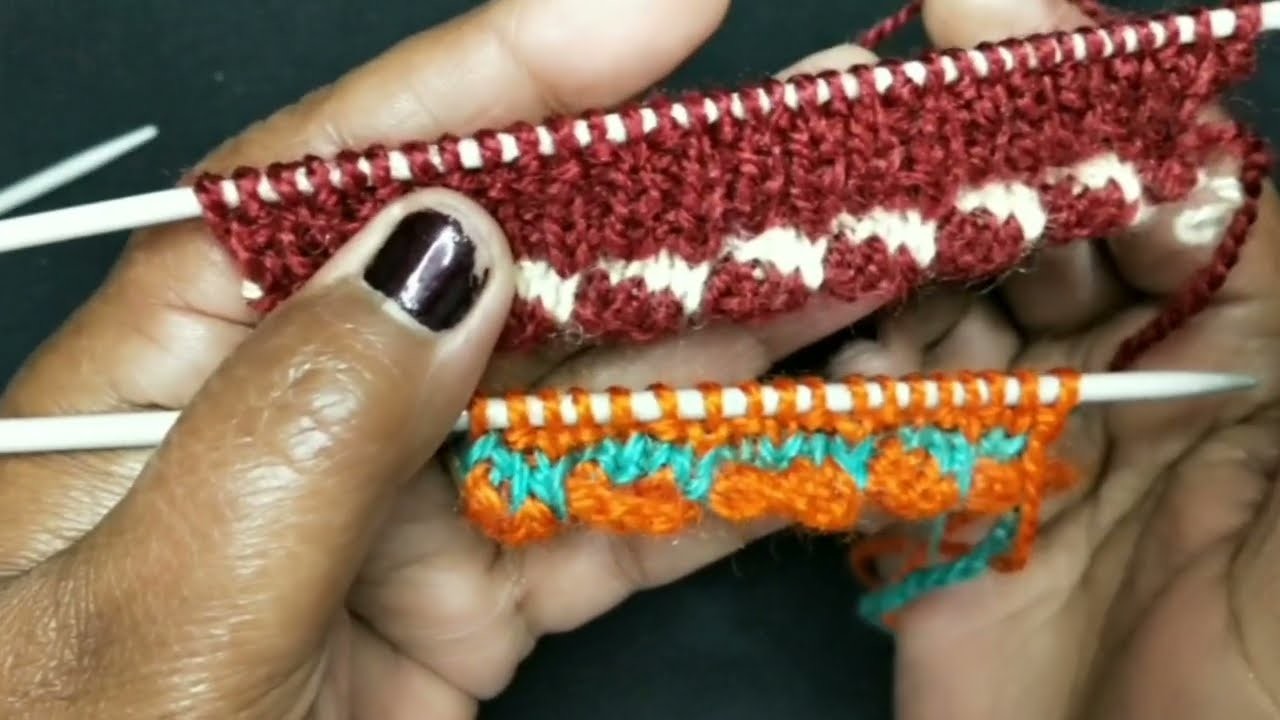 Knitting a Beautiful Broder Design For Ladies & Kids