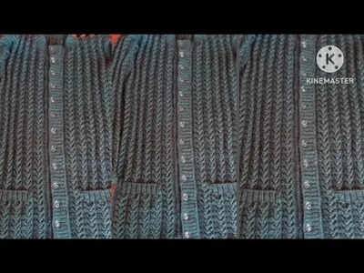 Ladies Cardigan Knitting Step By Step Part -2 || Hand Knitted Ladies Cardigan Front Side