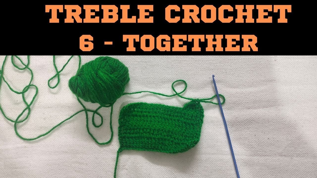 LEARN HOW TO TREBLE CROCHET 6 TOGETHER FOR BEGINNERS. #YOURSELAILAB #CROCHET ????????????????