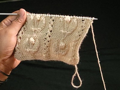 Most beautiful flower chain knit sweater design