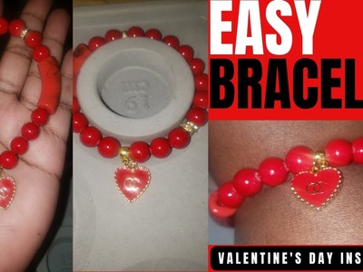 Quick and Easy Beaded Bracelet - Valentines Day Wear