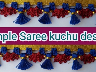 Saree kuchu#71#simple krosha kuchu design#crochetkuchu#simplekuchu#easykuchu#gruhiniya kalike.