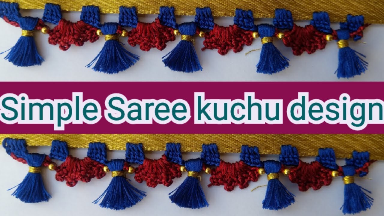 Saree kuchu#71#simple krosha kuchu design#crochetkuchu#simplekuchu#easykuchu#gruhiniya kalike.
