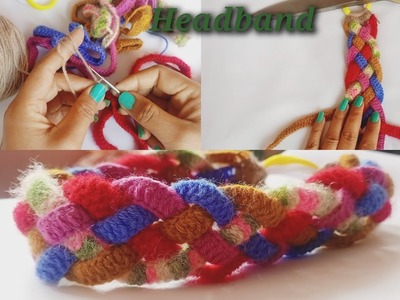 Simple Headband design. . woolen headband.  (step by step)