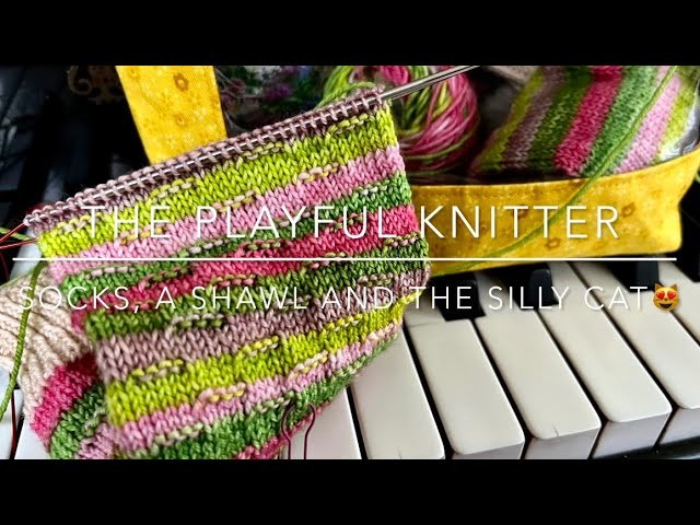 The Playful Knitter Ep. 2 - Socks, a Shawl and a Silly Cat????