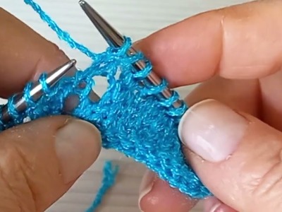 Two needle knitting.