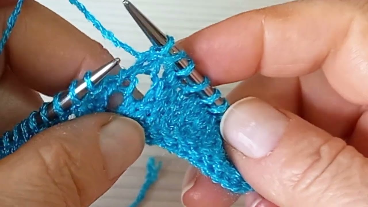 Two needle knitting.