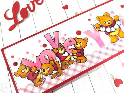 Valentine’s Day Slimline Card - Art Impressions