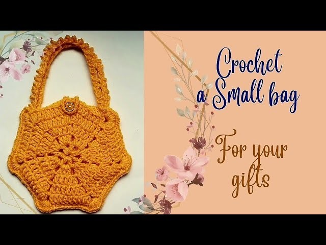 Very Cute,Anyone Can Crochet This,The Best and Beautiful Crochet Bag for Cosmetics or Gift.