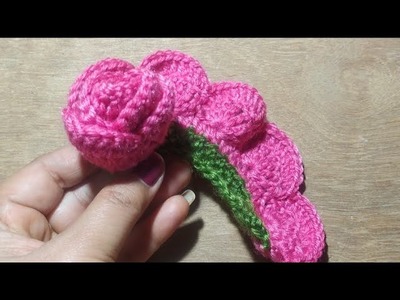 ‼️WOW ‼️???? so easy and beautiful Crochet Rose Flower for Velentine.kolay ve güzel tığ işi Gül Çiçeği