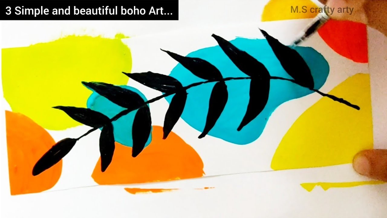 3 beautiful boho art painting.Bohoart.Beautiful bookmarks.Simple painting.boho painting.painting.DIY