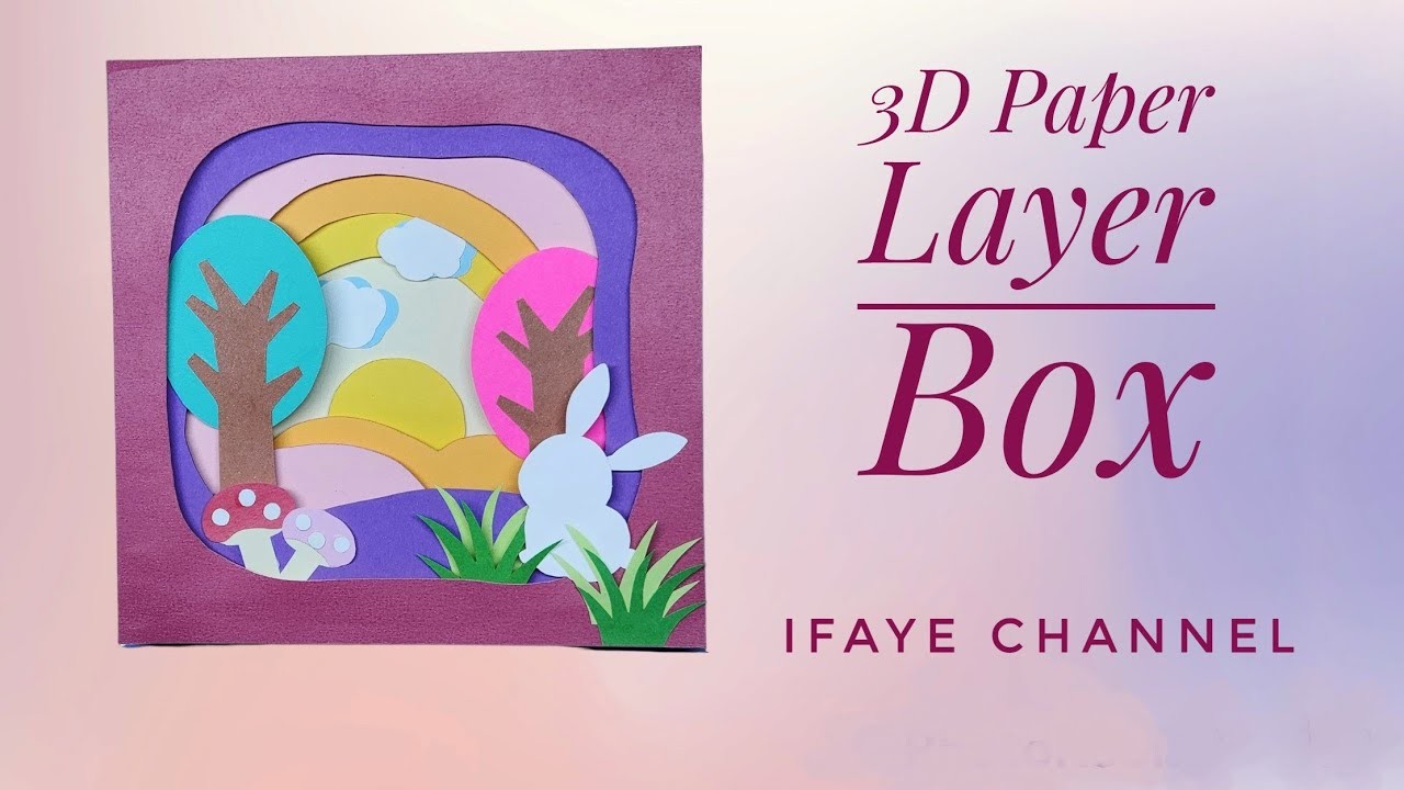 3D Paper Layer Box. Paper Craft