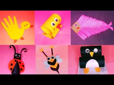 6 easy craft ideas. how to make.paper craft for kids. handmade paper crafts. art and crafts????????????