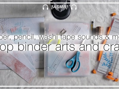 [ASMR] Kpop Binder Arts & Crafts | Paper Cutting, Pencil & Washi Tape Sounds, Minimal Talking