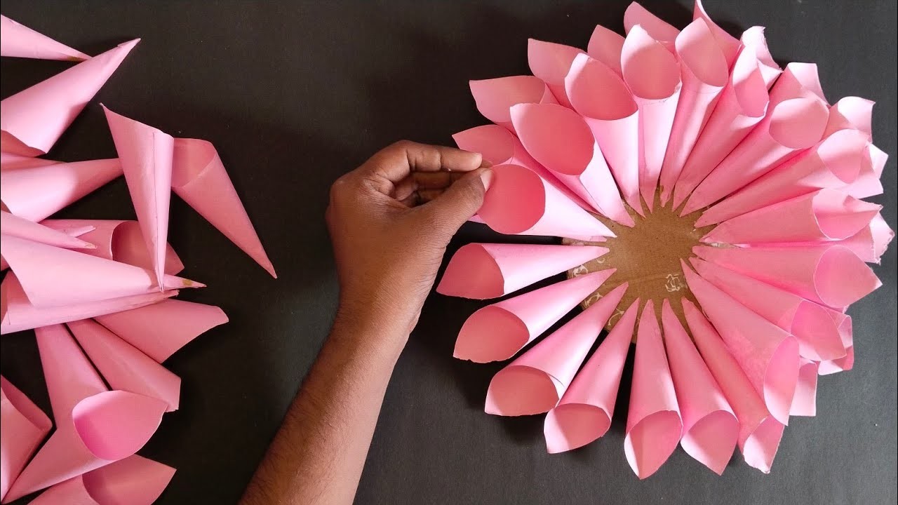 Beautiful Flower Wall Hanging.Paper craft for home decoration.paper wall hanging.DIY Wall Decor