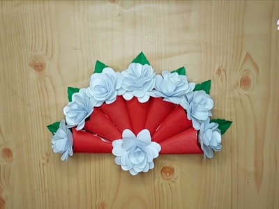 Beautiful Paper Flower Wall Hanging.Paper Craft Idea.Home Decoration Idea.Paper Flower Making Idea
