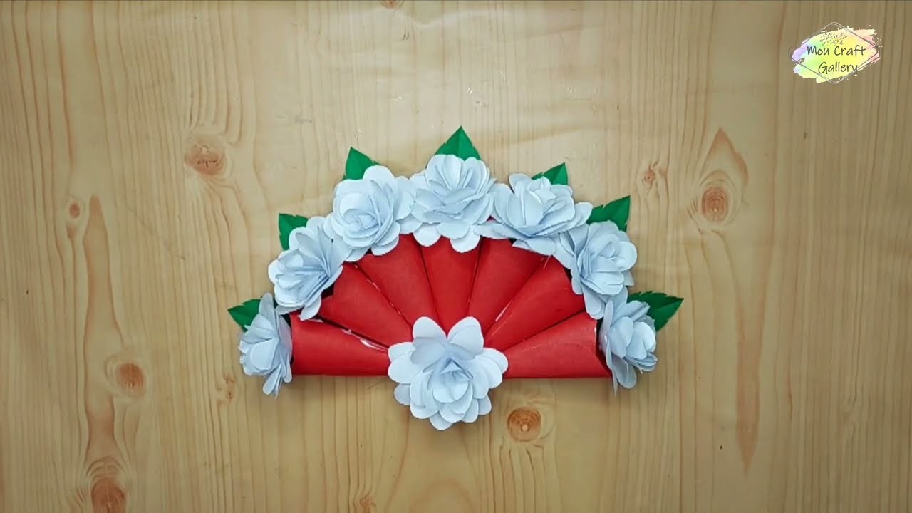 Beautiful Paper Flower Wall Hanging.Paper Craft Idea.Home Decoration Idea.Paper Flower Making Idea