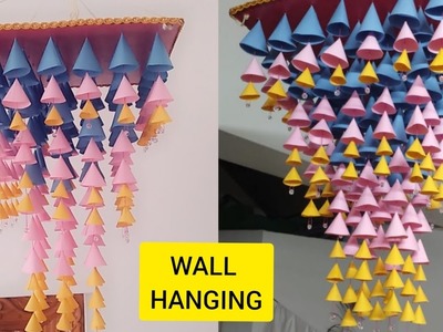 Beautiful Wall hanging with paper | windchime wall hanging ????|| paper craft
