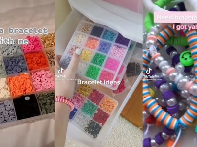 Clay beads tiktok compilation #bracelet #asmr #cute #hobby (not mine)