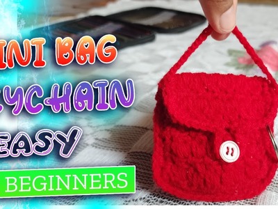 Crochet MINI BAG.PURSE Keychain |Free Pattern| Easy and Beginner Friendly! #crochetminibag #crochet
