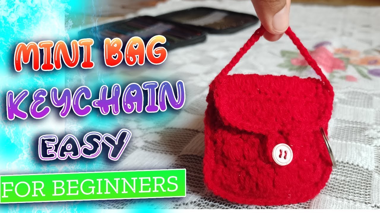 Crochet MINI BAG.PURSE Keychain |Free Pattern| Easy and Beginner Friendly! #crochetminibag #crochet