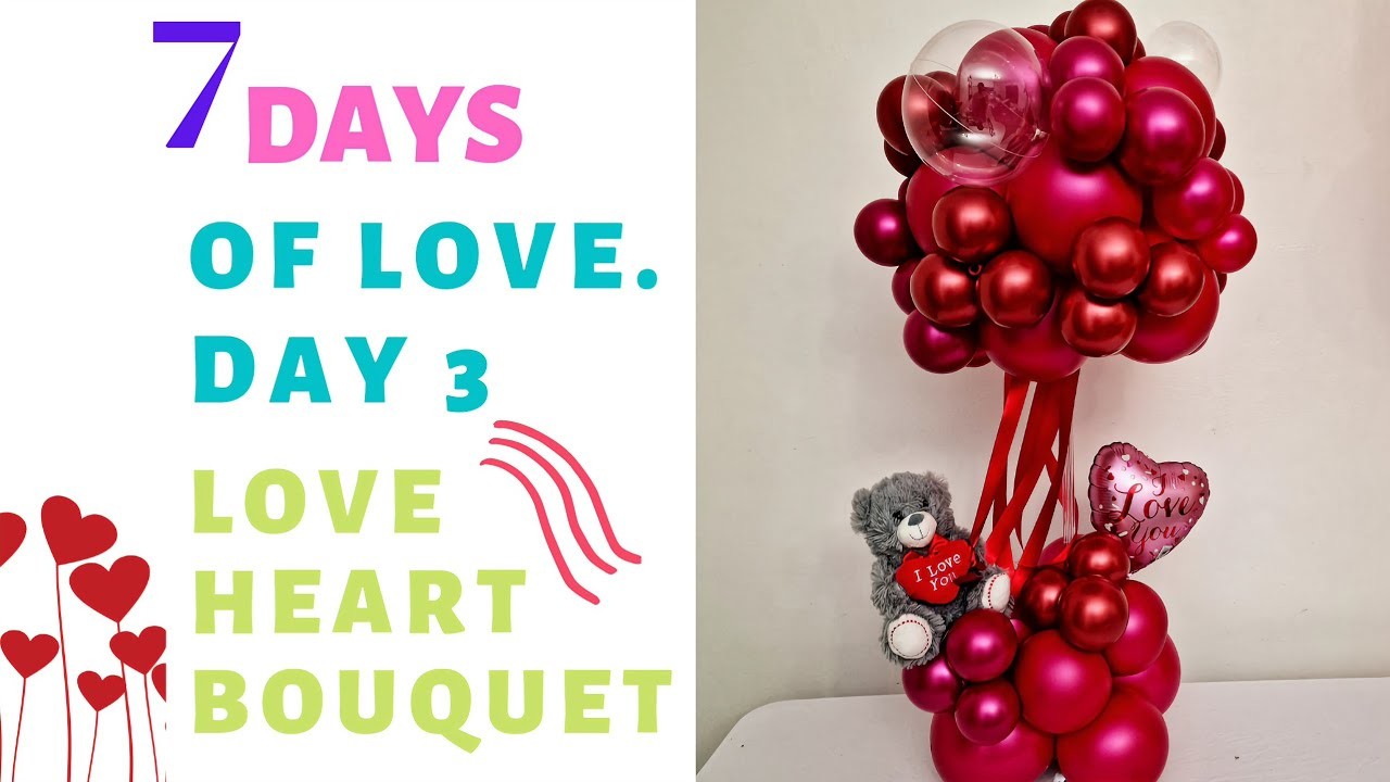 Diy Balloon Centrepiece for Valentine's Day || 7 Days Of Love || Day 3