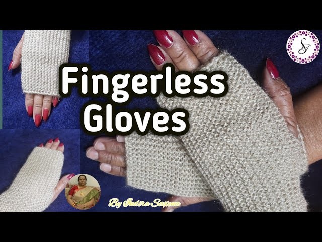 ( DIY ) Fingerless Woolen Gloves Forbeginners | Homemade knitting Gloves | Indira's Creations
