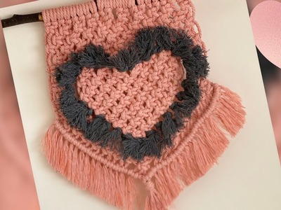 DIY Macrame Heart#love #diy #craft #valentine #macrame #gift