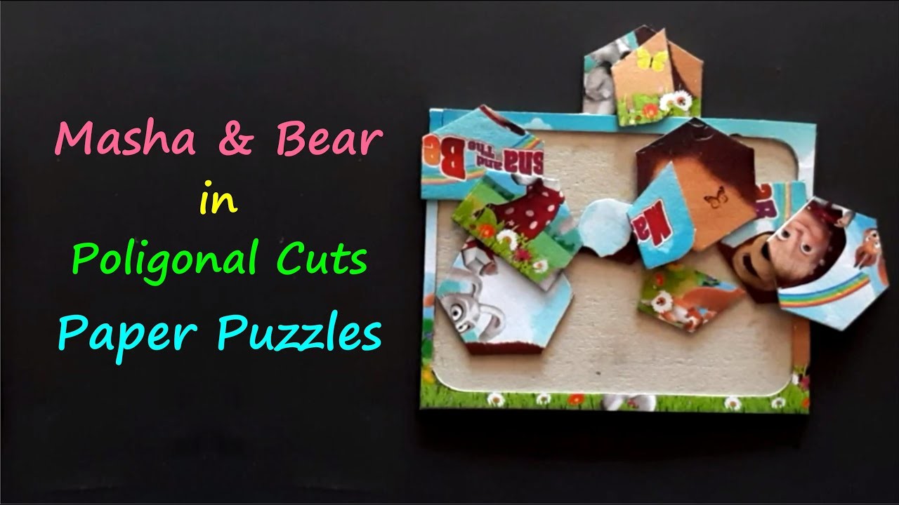 DIY - Make a Simple Paper Puzzles with Poligonal Cuts