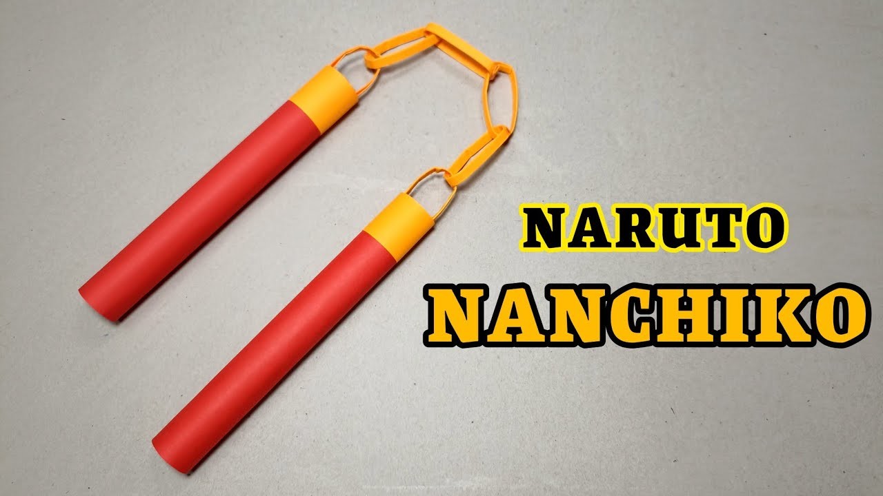 DIY - NARUTO NANCHIKO from paper - how to make paper nunchucks