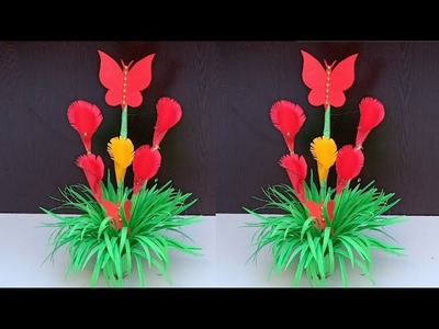 DIY: New flower Guldasta made for room decor|DIY room Decoration idea.diy art and craft.Creative Art