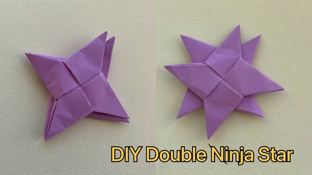 DIY Paper Double Ninja ???? Star (Shuriken) | Easy origami