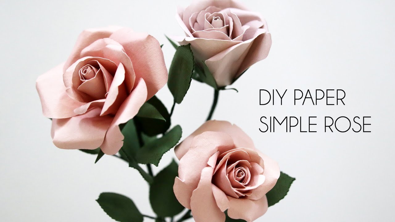 DIY Paper Rose Easy and Simple Perfect For Valentines Day